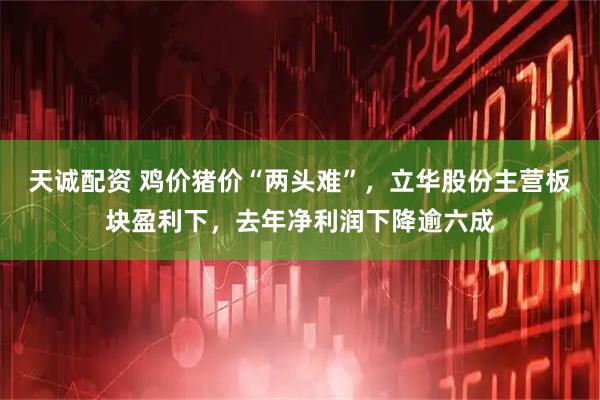 天诚配资 鸡价猪价“两头难”，立华股份主营板块盈利下，去年净利润下降逾六成