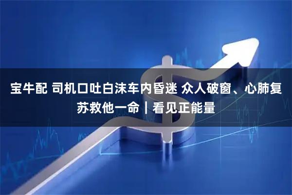 宝牛配 司机口吐白沫车内昏迷 众人破窗、心肺复苏救他一命|看见正能量