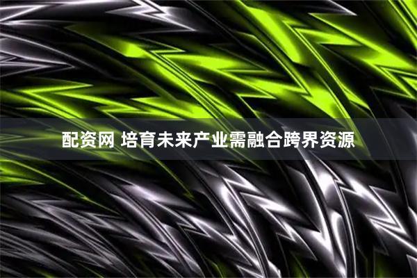 配资网 培育未来产业需融合跨界资源