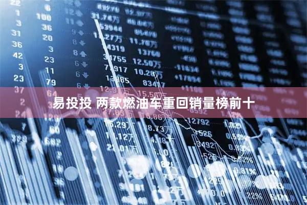 易投投 两款燃油车重回销量榜前十