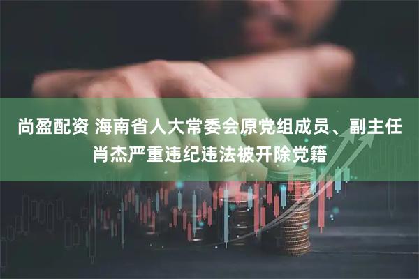 尚盈配资 海南省人大常委会原党组成员、副主任肖杰严重违纪违法被开除党籍